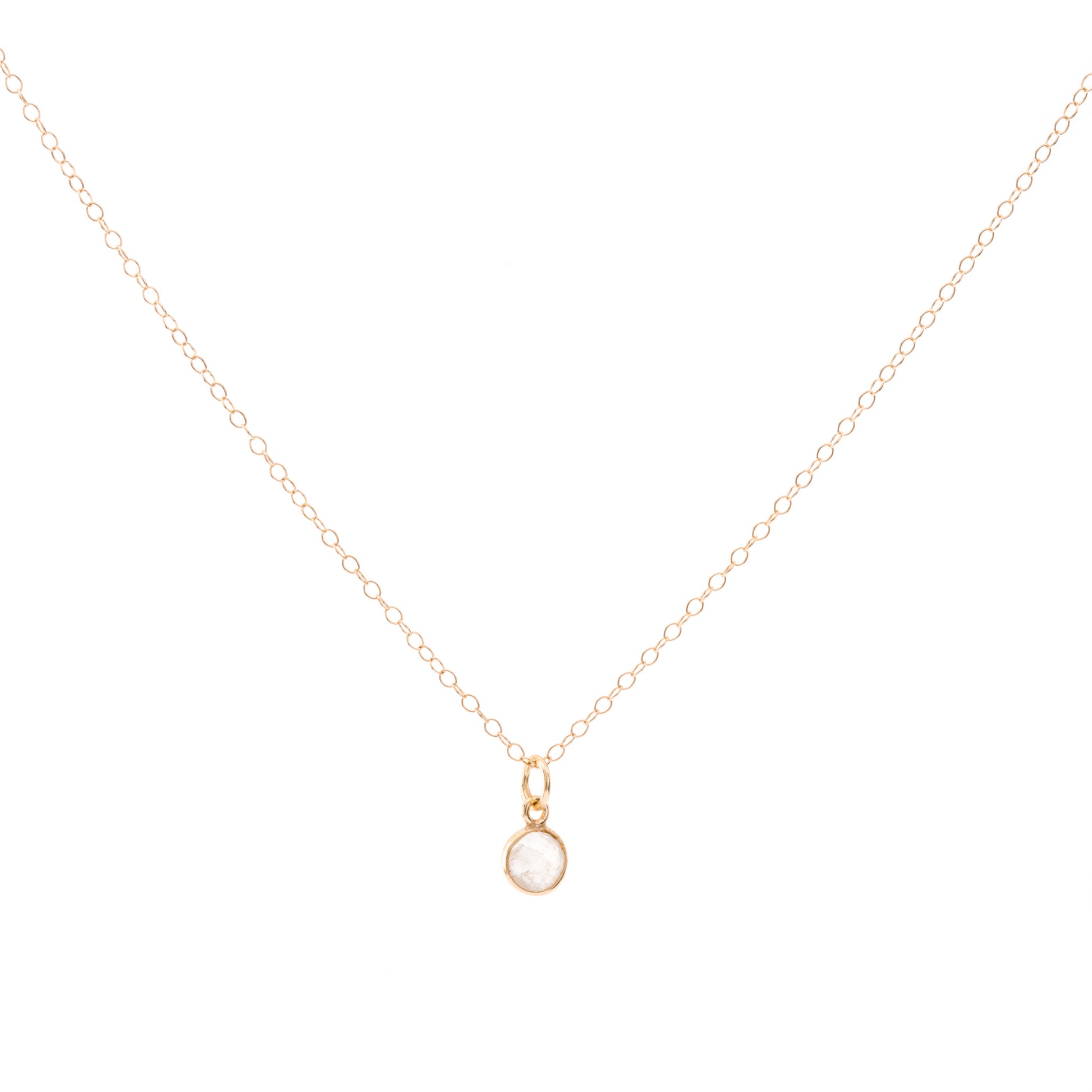 Minimal Gold Moonstone Necklace