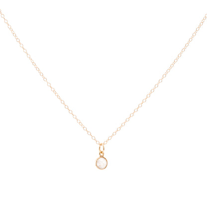 Minimal Gold Moonstone Necklace