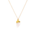 Gold Moonstone Raw Crystal Necklace