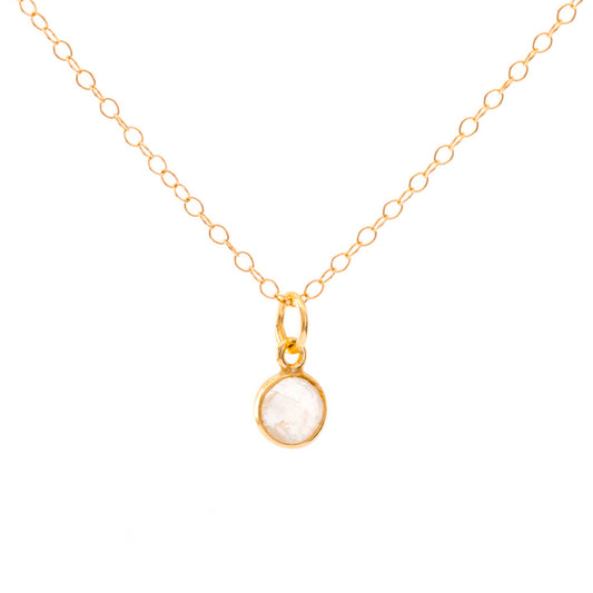 Gold Moonstone Necklace