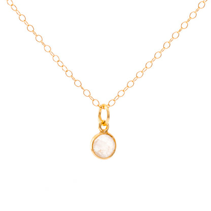 Gold Moonstone Necklace