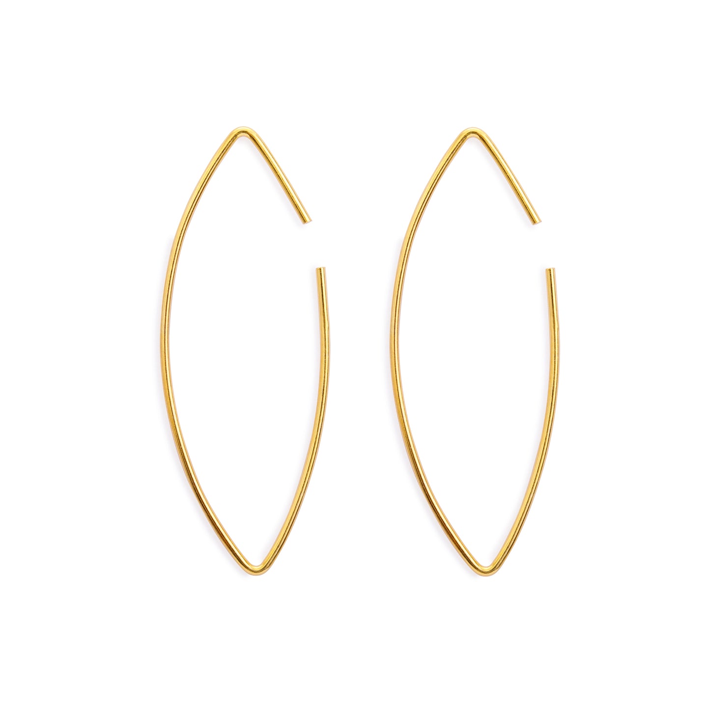 Gold Oval Earrings