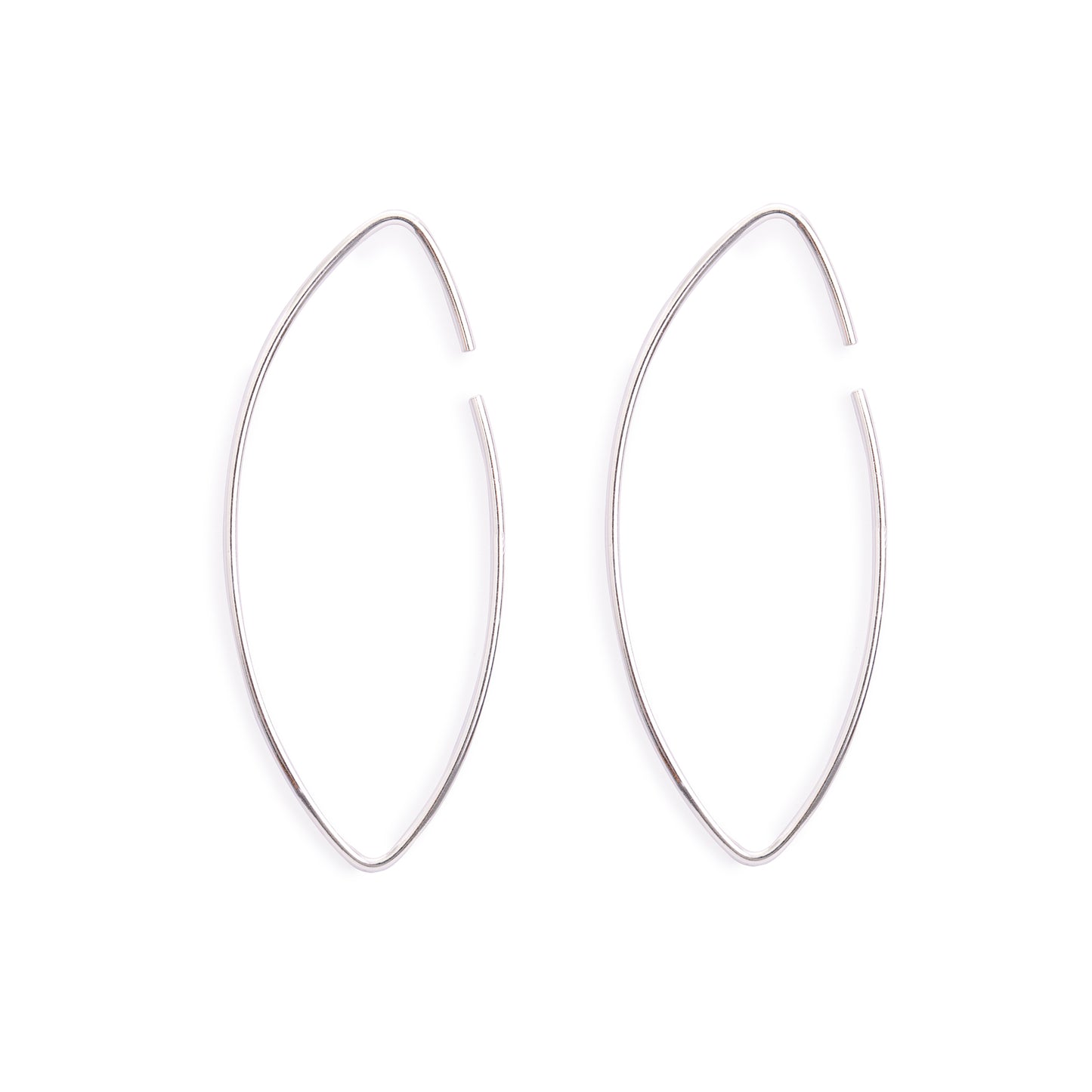 Silver Oval Earrings