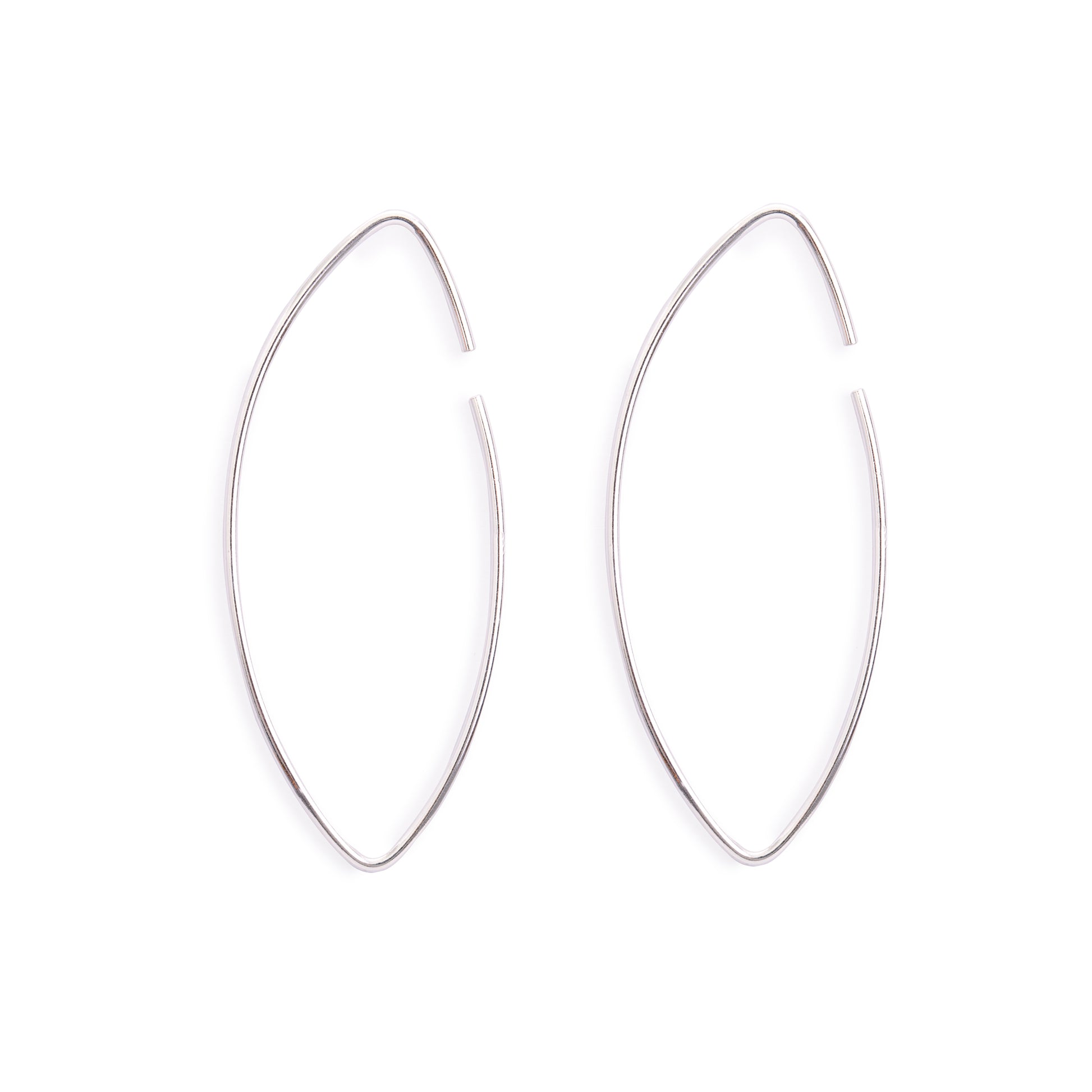 Silver Oval Earrings