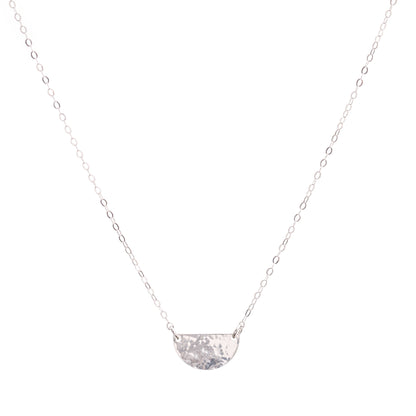 Sterling Silver Semicircle Necklace