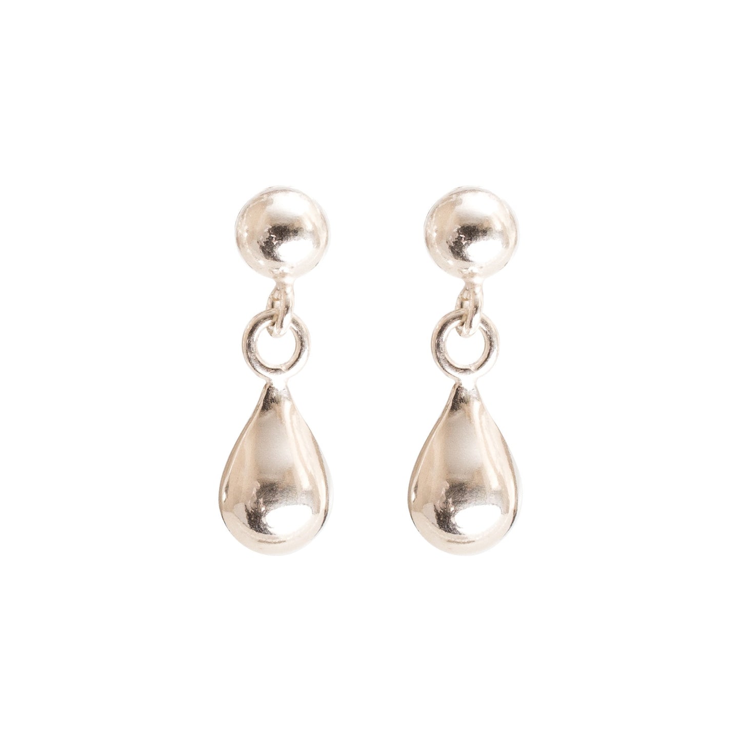 Minimal Silver Teardrop Earrings