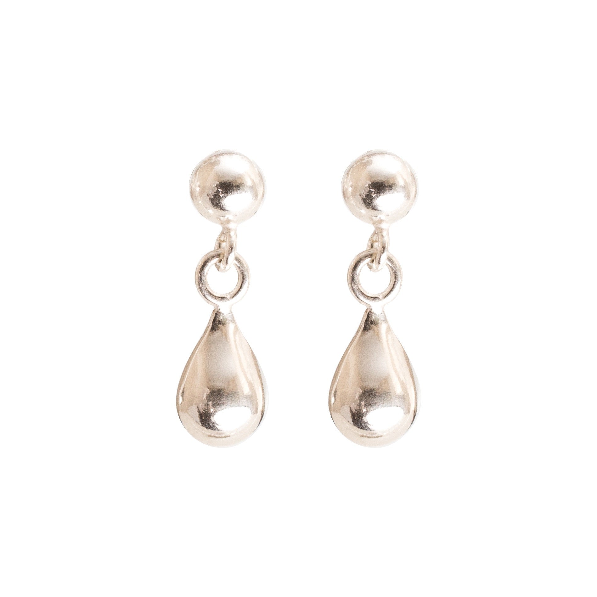 Minimal Silver Teardrop Earrings