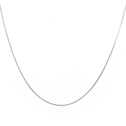 Minimal Silver Snake Chain Necklace