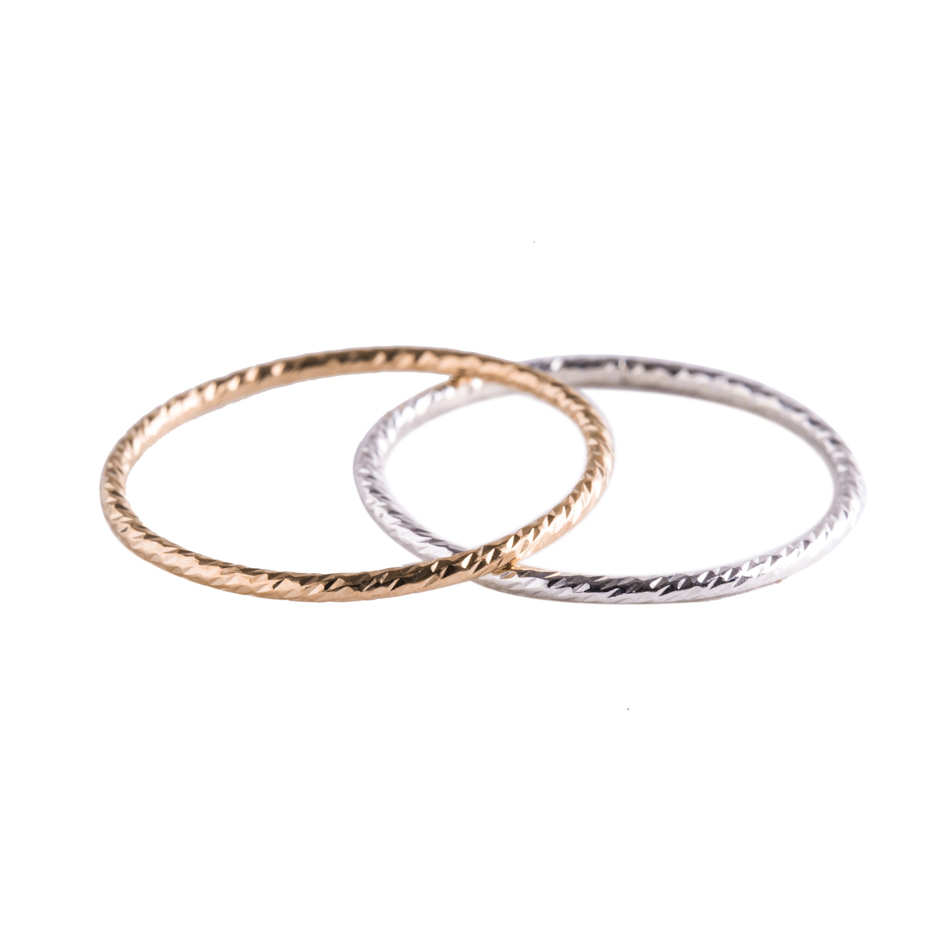 Minimal Textured Stacking Rings