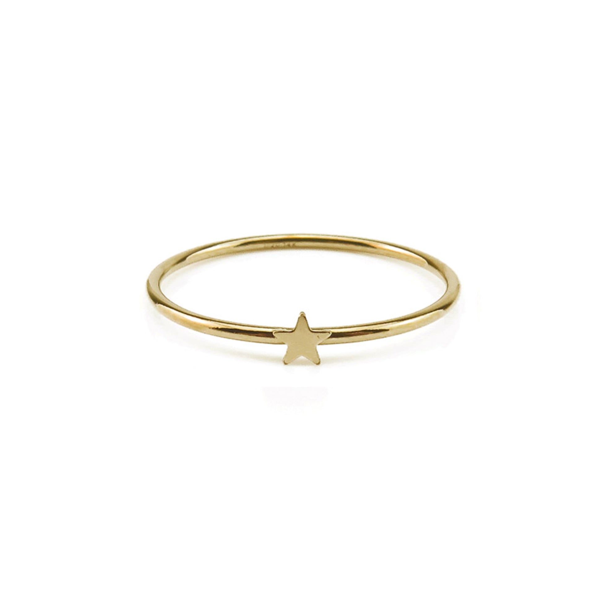 Minimal Gold Star Ring Handmade Birmingham