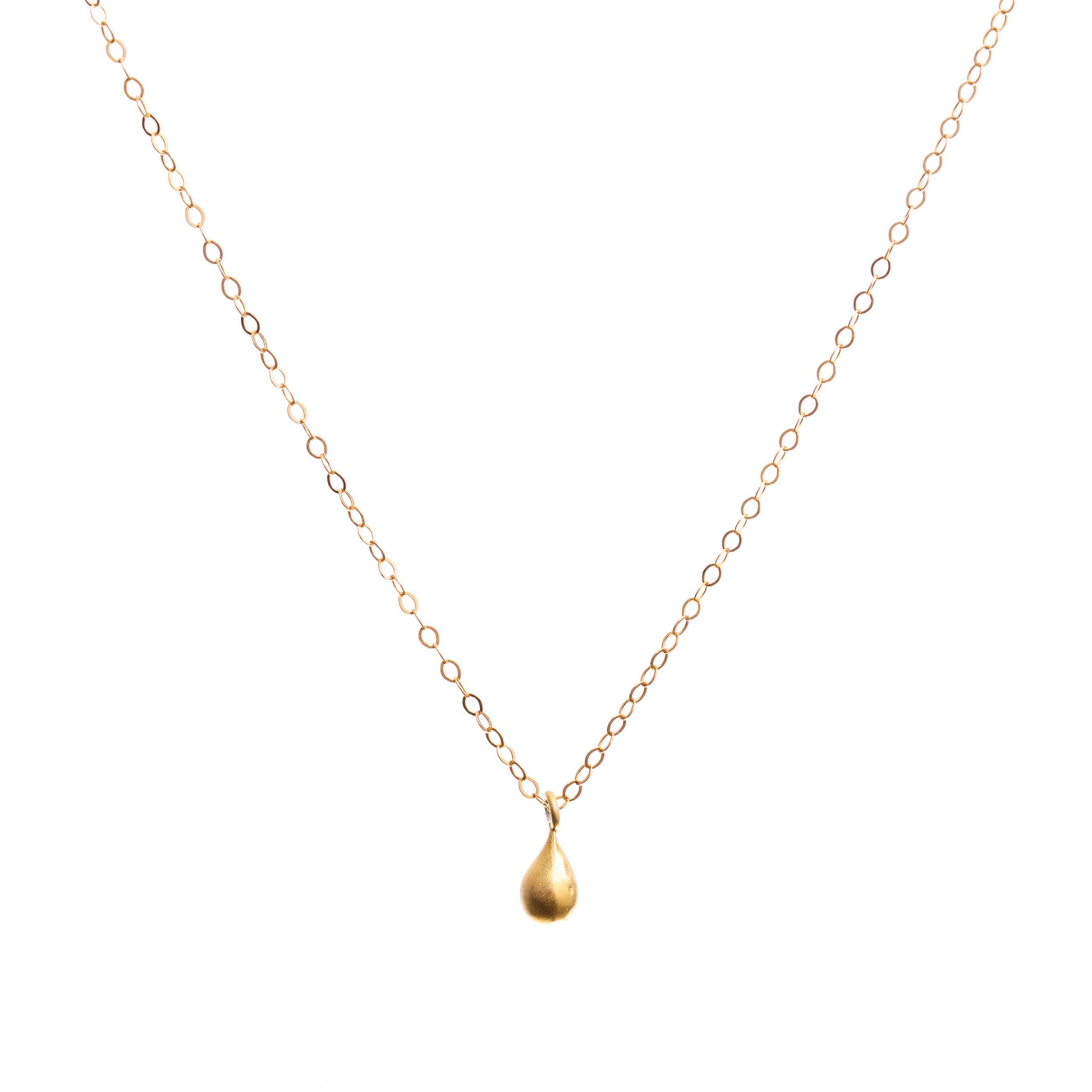 Minimal Gold Teardrop Necklace