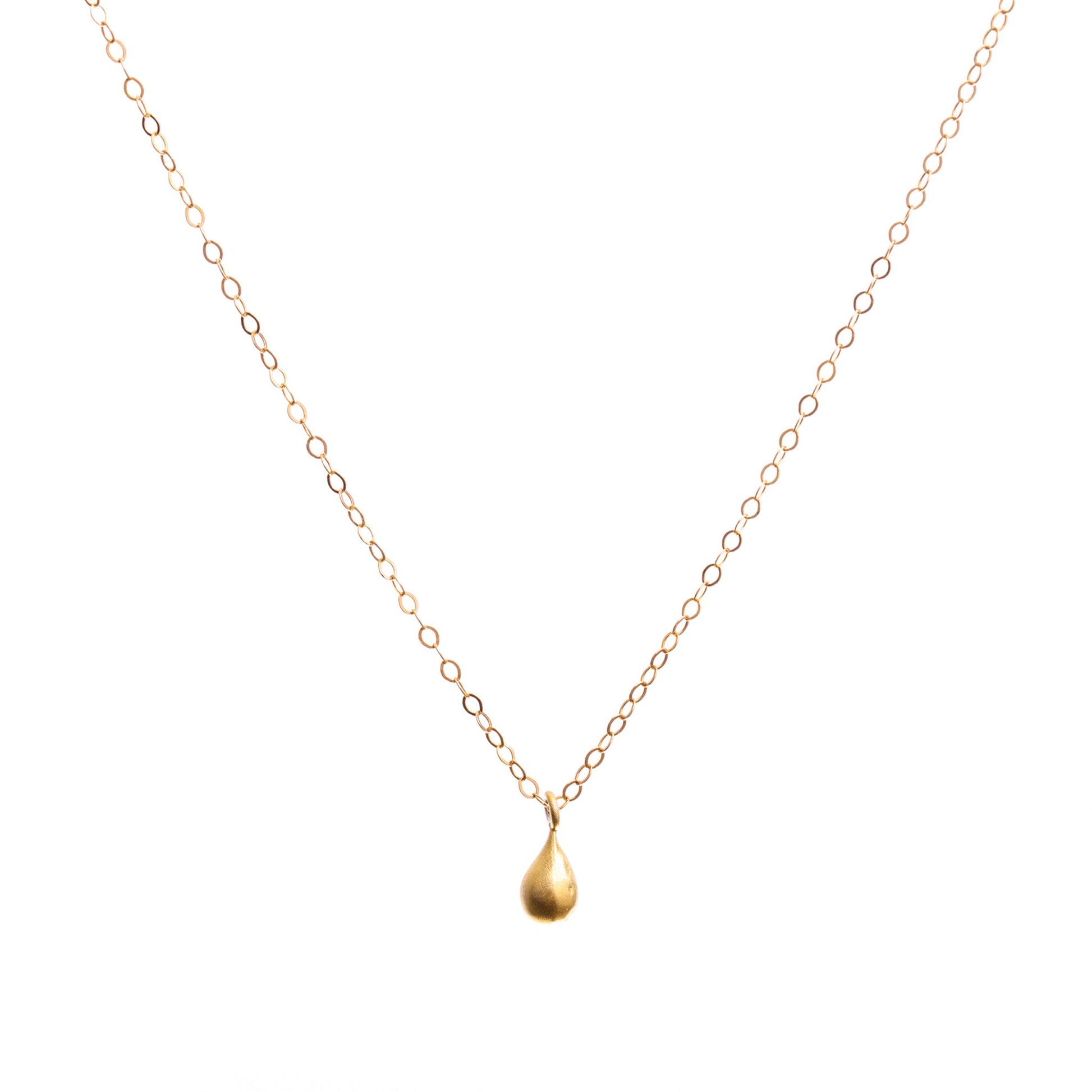 Minimal Gold Teardrop Necklace