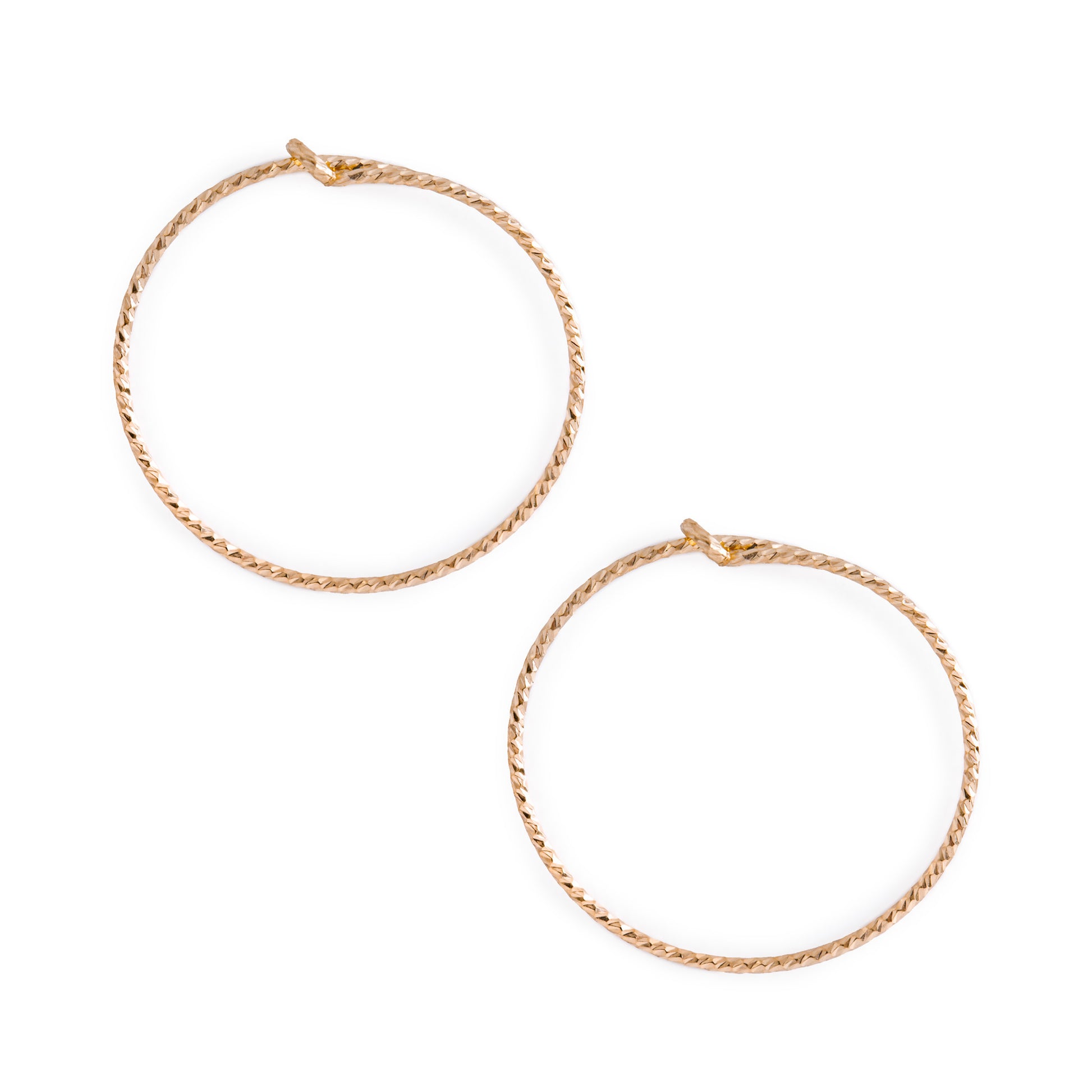 Minimal Gold Textured Hoop Earrings