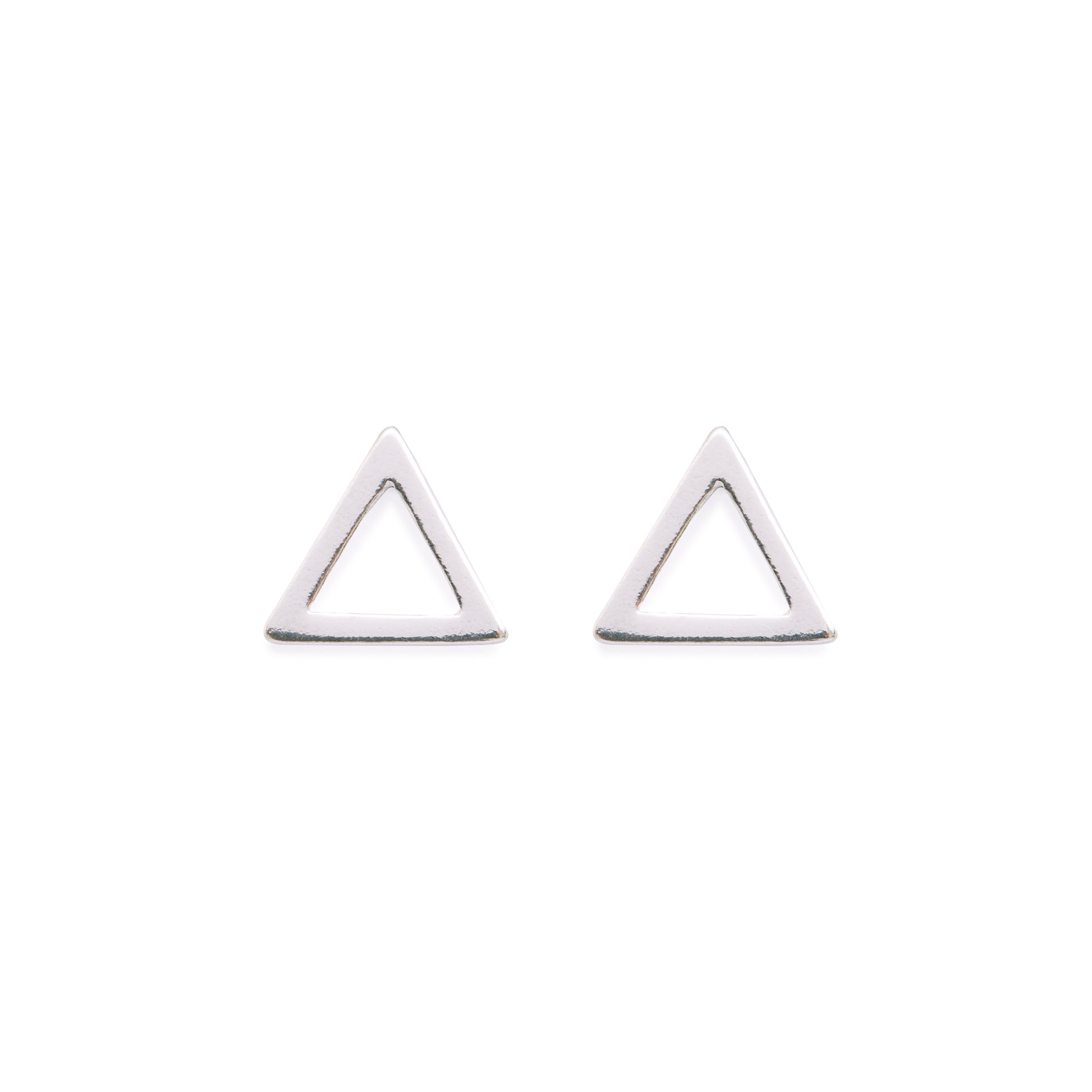 Silver Triangle Studs