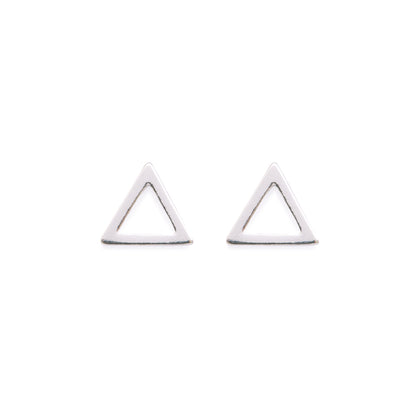 Silver Triangle Studs