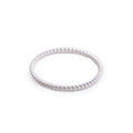 Minimal Silver Twisted Stacking Ring Handmade Birmingham